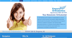 Desktop Screenshot of emporiaorthodontics.com