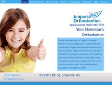 Tablet Screenshot of emporiaorthodontics.com
